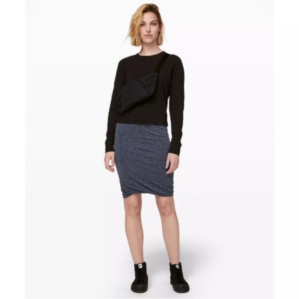 NWOT Lululemon Boulevard Bliss Pencil Skirt Knee Length Draped Athleisure